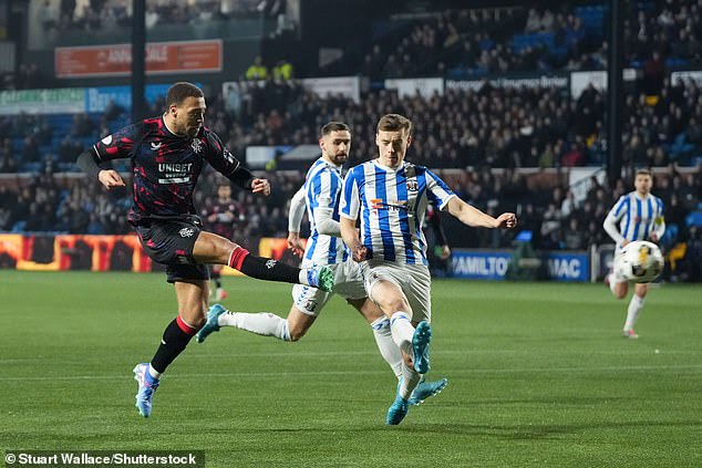 Dessers produced a clever volleyed finish to put Rangers 3-2 in front at Rugby Park