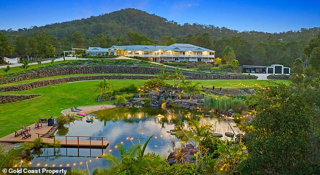 The resort-style country home, which boasts an artificial lake, five bedrooms and five bathrooms, initially hit the market in January 2024 with an asking price of $8million