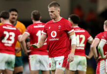 Gareth Anscombe at the end of Wales’ defeat to Australia in the 2025 Autumn Nations Series