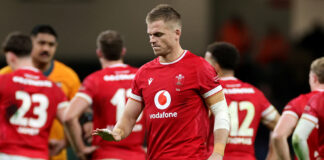 Gareth Anscombe at the end of Wales’ defeat to Australia in the 2025 Autumn Nations Series