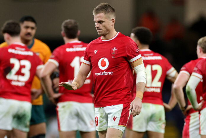 Gareth Anscombe at the end of Wales’ defeat to Australia in the 2025 Autumn Nations Series