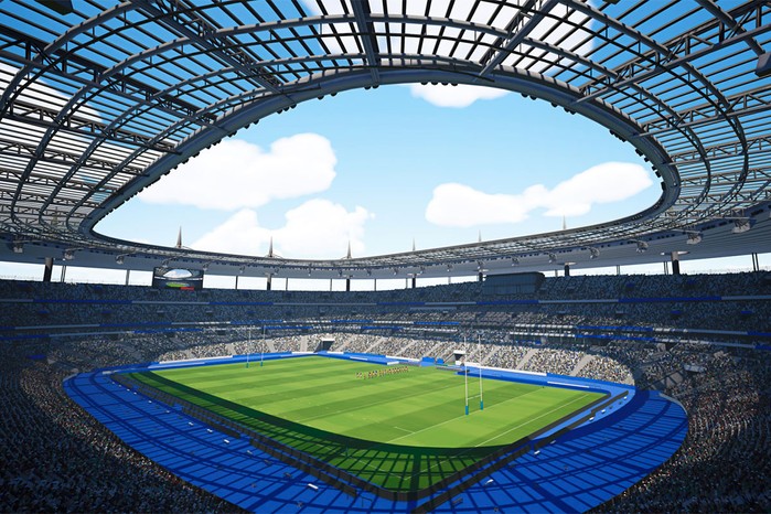 Rugby25 gameplay screenshot of the Stade de France