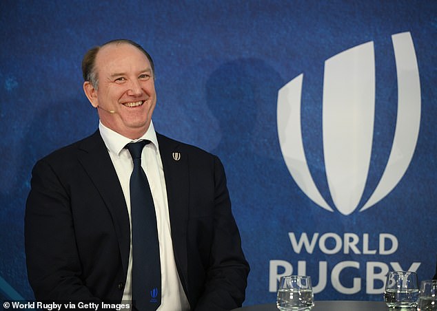 More than 10 per cent of World Rugby staff are set to be made redundant (pictured: chairman Brett Robinson)