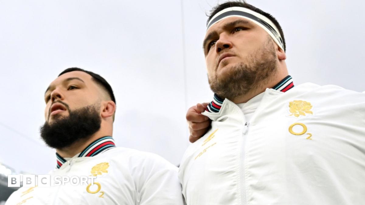 Ellis Genge and Jamie George face down the haka