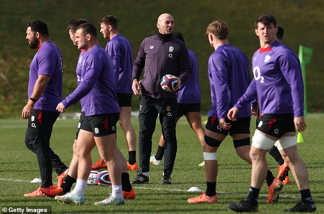 England head coach Steve Borthwick (centre) has to decide whether to start George against Scotland or bring him on as a replacement