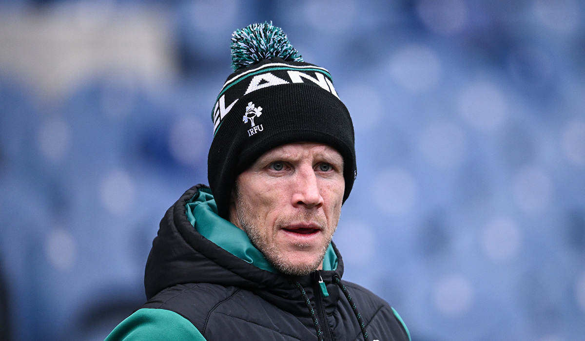 Interim head coach Simon Easterby during an Ireland rugby captain's run at Scottish Gas Murrayfield Stadium in Edinburgh, Scotland. Pic: Ramsey Cardy/Sportsfile