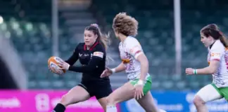 Jess Breach (left) made her comeback for Saracens against Sale Sharks a week ago