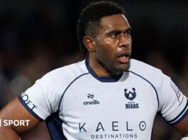 Viliame Mata: Bristol Bears back row signs one-year contract extension Viliame Mata stands with his hands on his hips